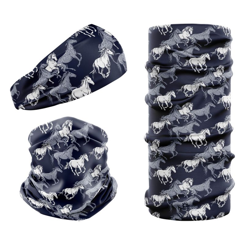Galloping Horses Blue G-836 Snood