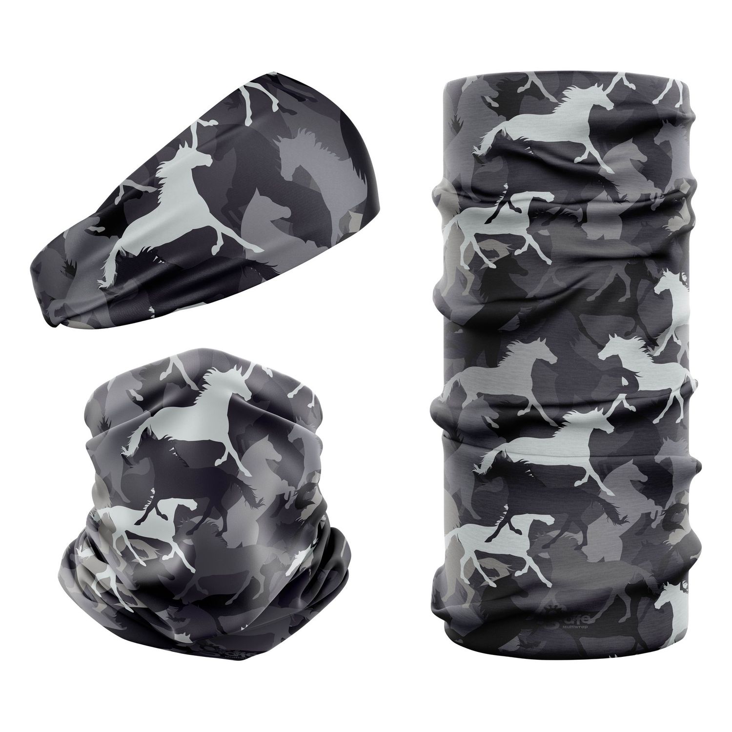 Galloping Horses Grey G-837 Snood