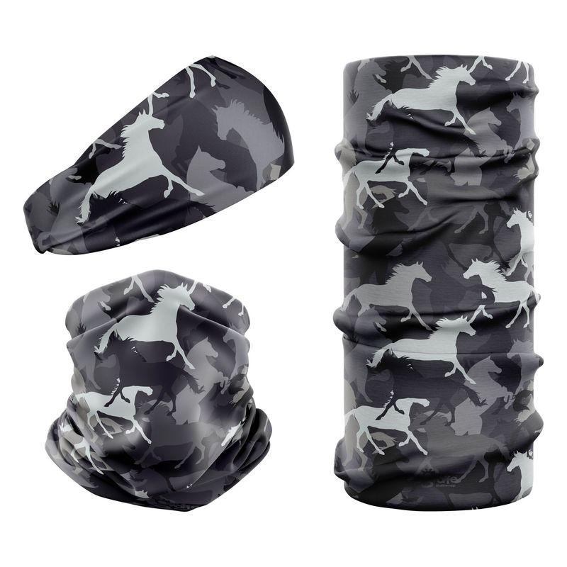 Galloping Horses Grey G-837 Snood
