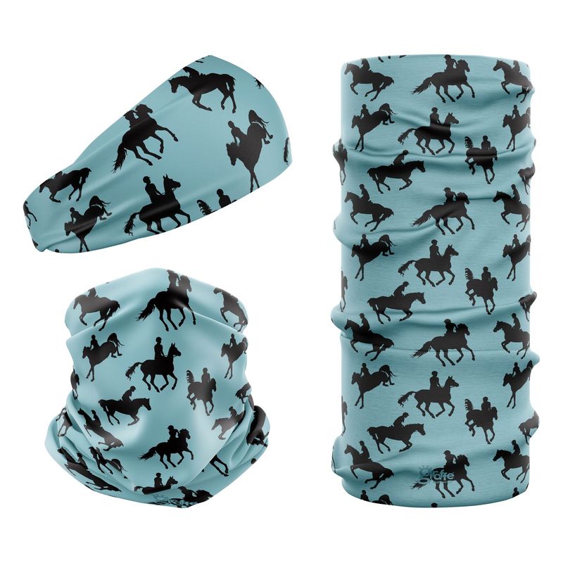 Horse Riding Pale Blue G-834 Snood