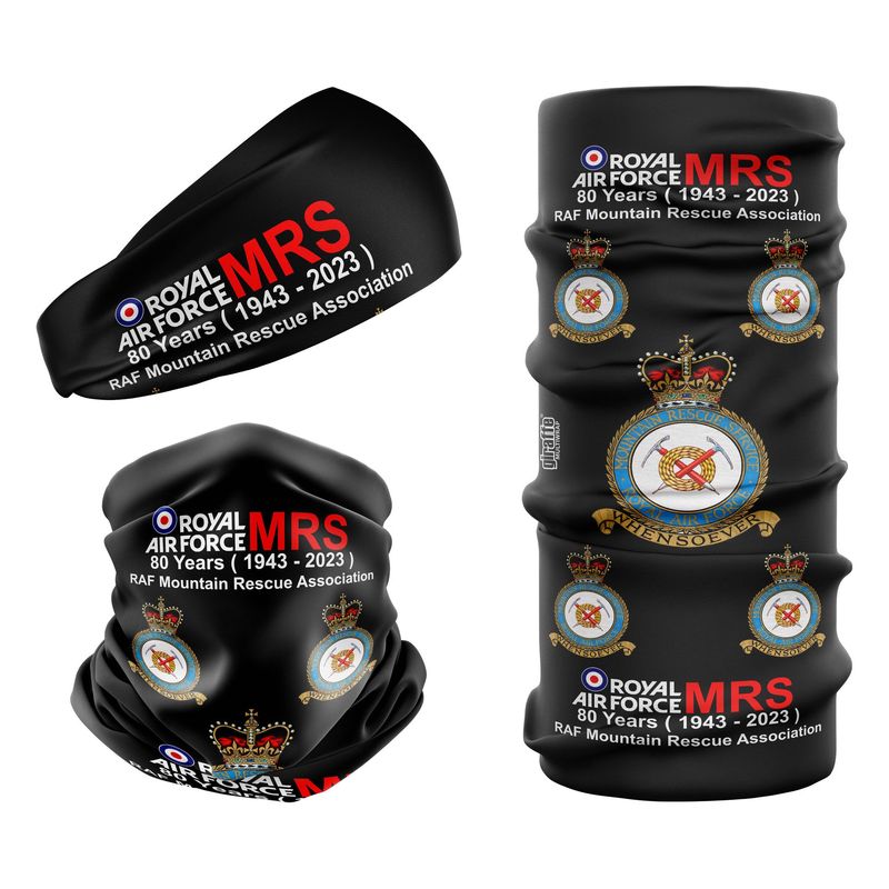 RAF Mountain Rescue Service MRS 80 Years Black Snood