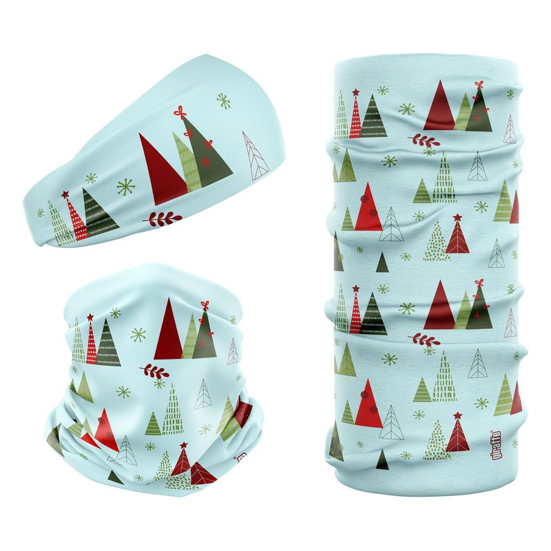 G-525 Xmas Abstract Tree Blue Snood