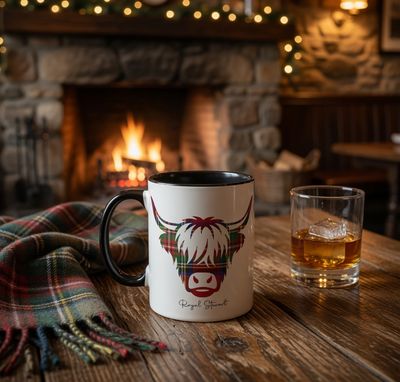 Highland Cow Tartan Mugs