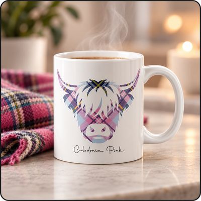 Highland Cow Tartan Mugs