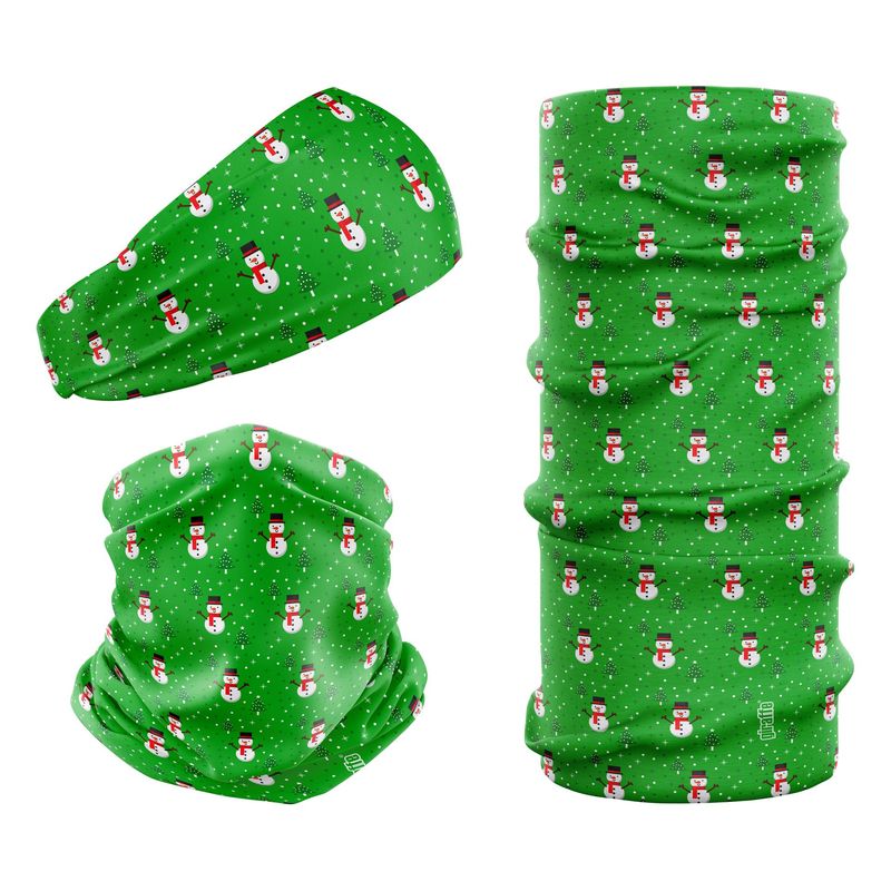 G-528 Snowmen Green Snood G-528 Snowmen Green Snood