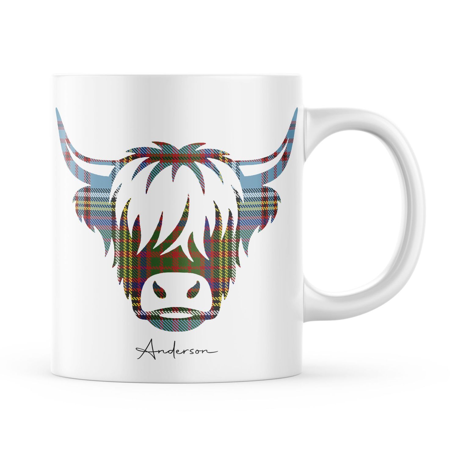 Anderson Tartan Highland Cow Edition Mug