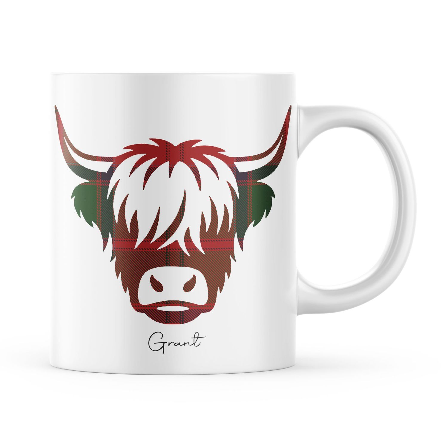 Grant Tartan Highland Cow Edition Mug
