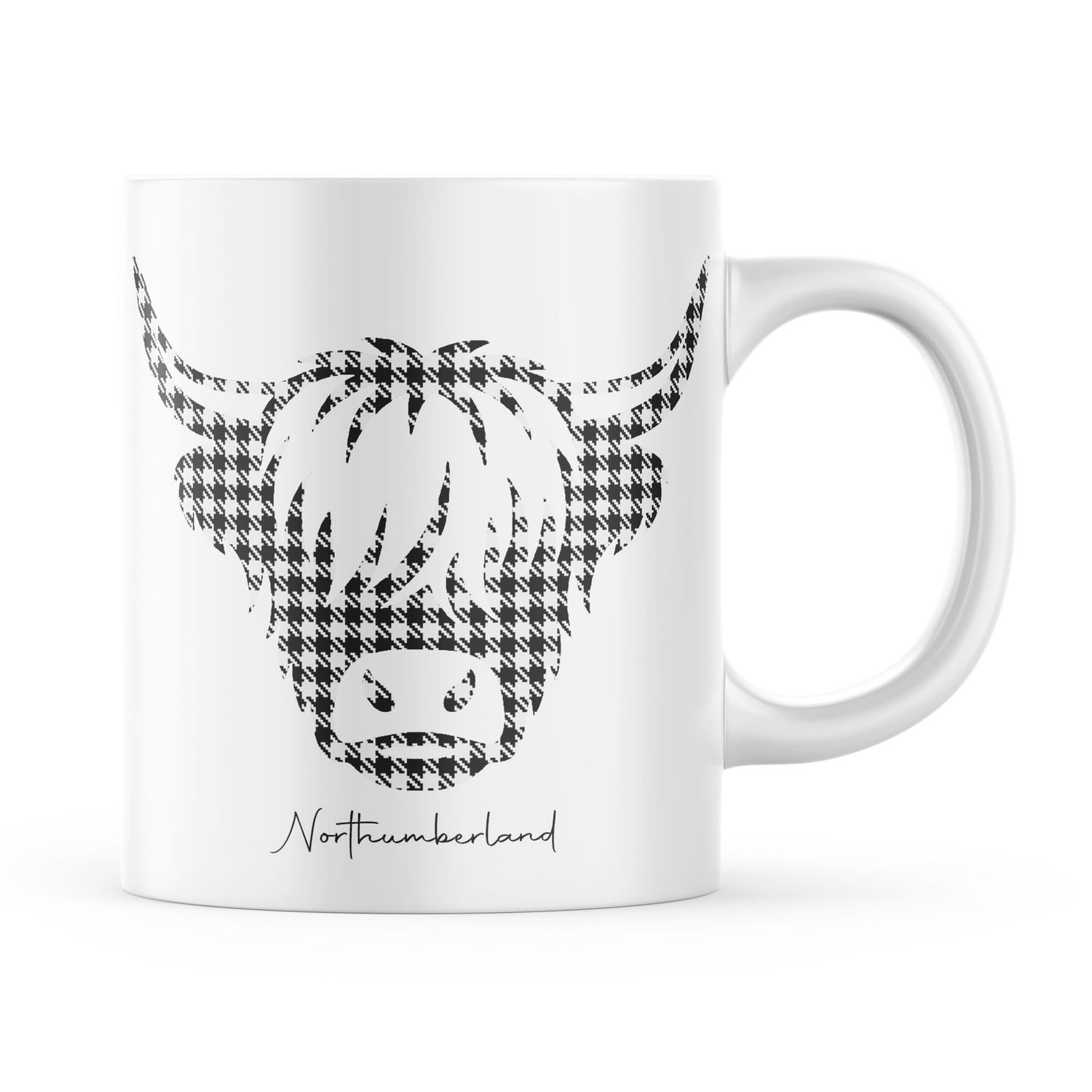 Northumberland Tartan Highland Cow Edition Mug