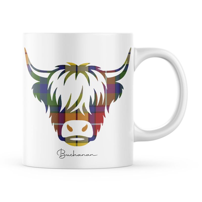 Buchanan Tartan Highland Cow Edition Mug