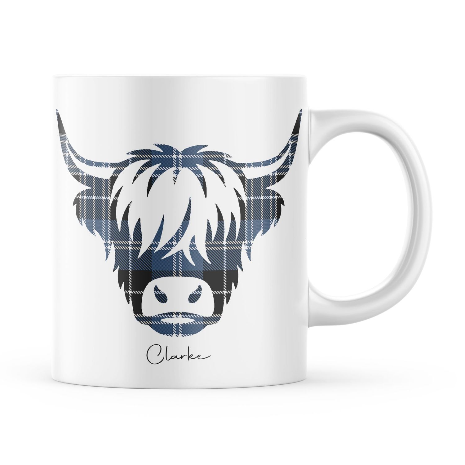 Clarke Tartan Highland Cow Edition Mug