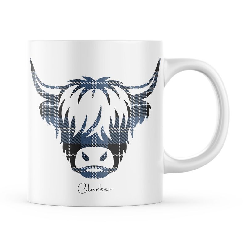 Clarke Tartan Highland Cow Edition Mug