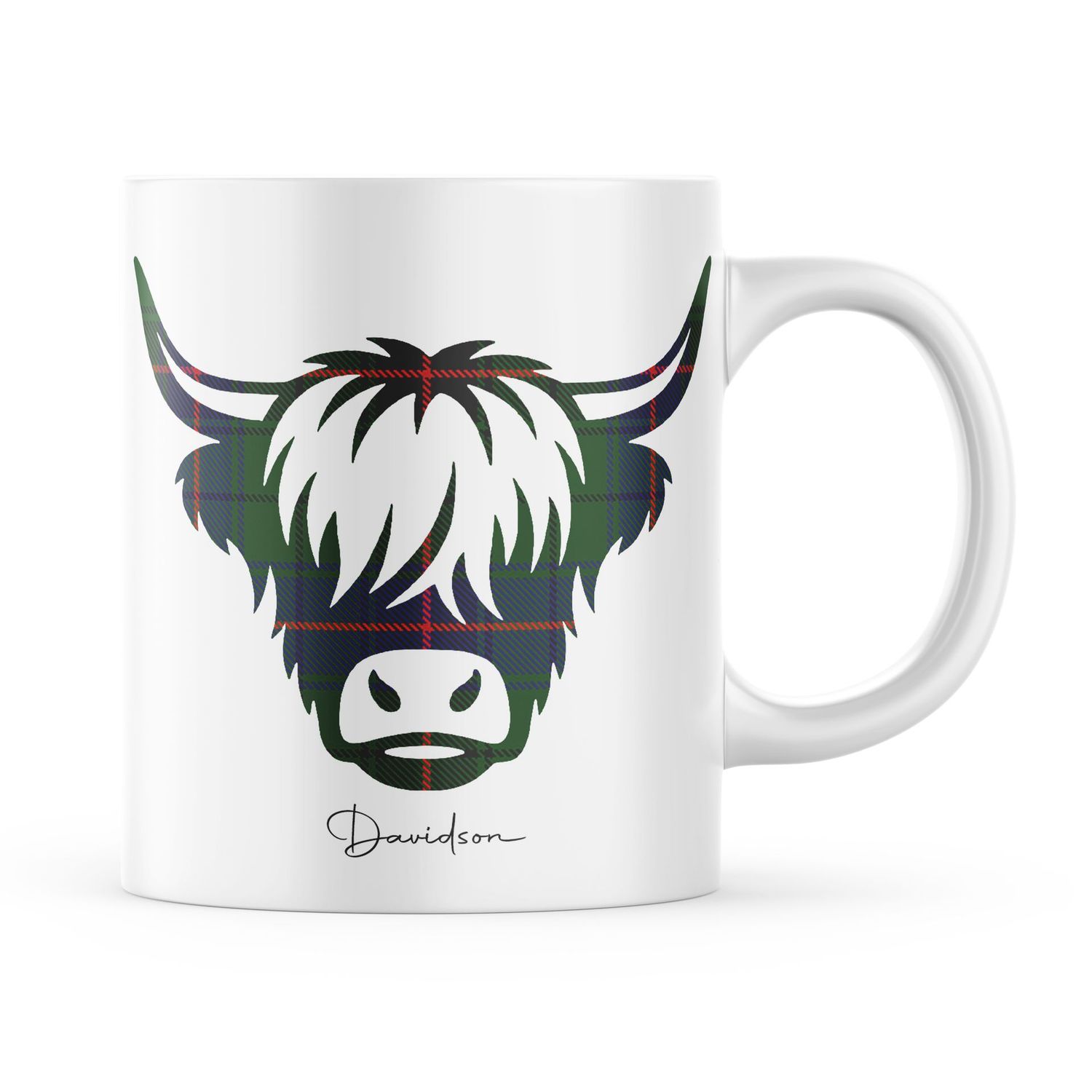 Davidson Tartan Highland Cow Edition Mug