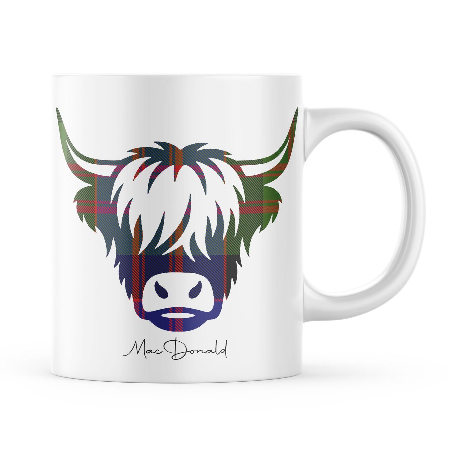 MacDonald Tartan Highland Cow Edition Mug