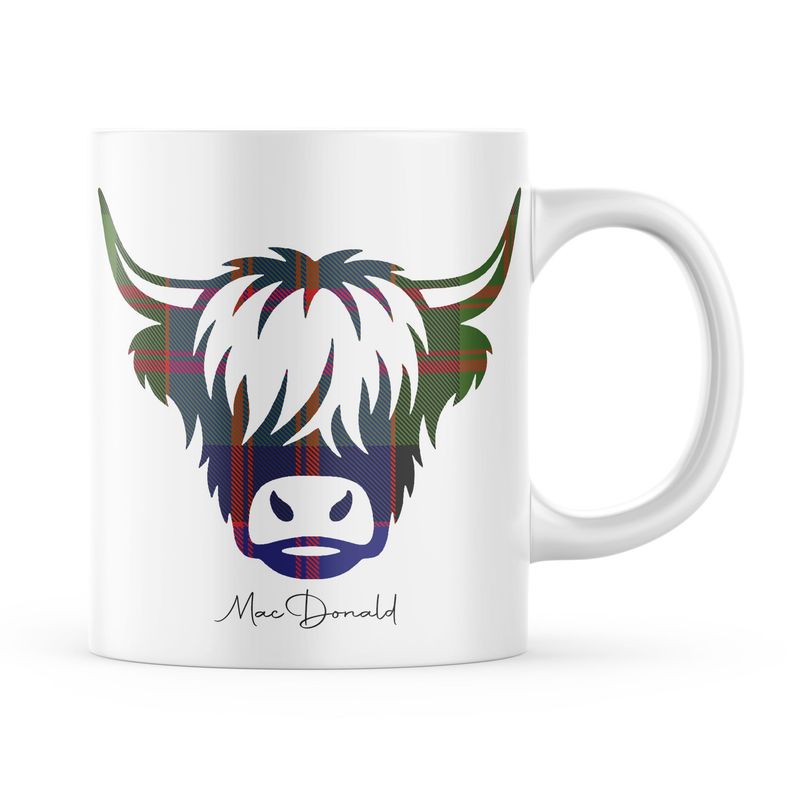 MacDonald Tartan Highland Cow Edition Mug