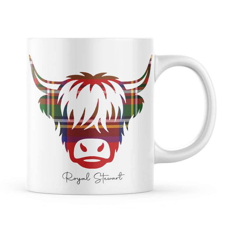 Royal Stewart Tartan Highland Cow Edition Mug