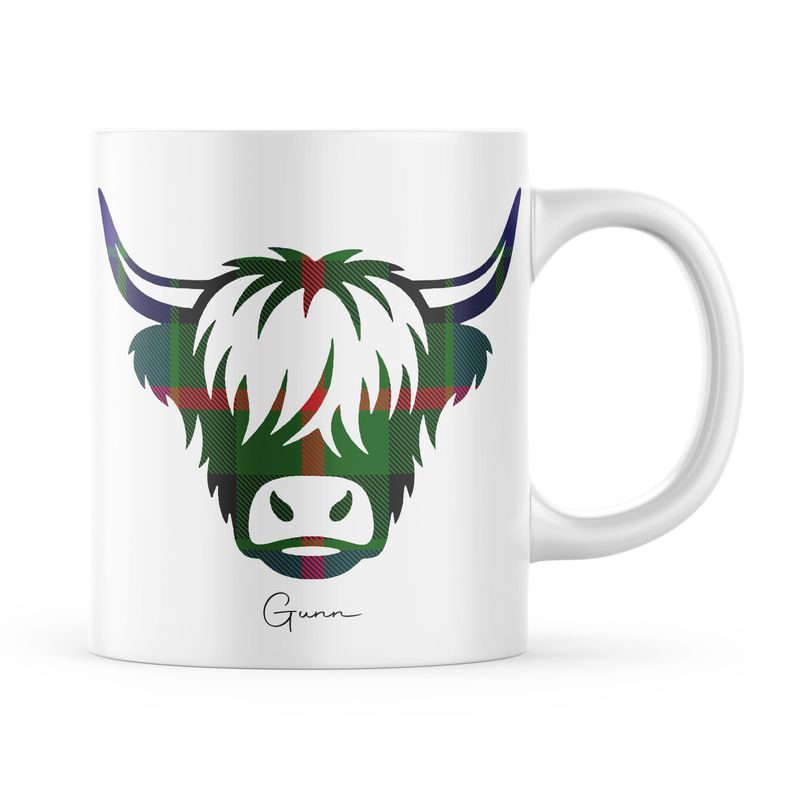 Gunn Tartan Highland Cow Edition Mug
