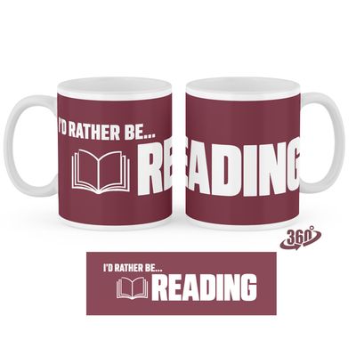 I'D RATHER BE... READING - Muted Burgundy 11oz Ceramic Mug I'D RATHER BE... READING - Muted Burgundy 11oz Ceramic Mug