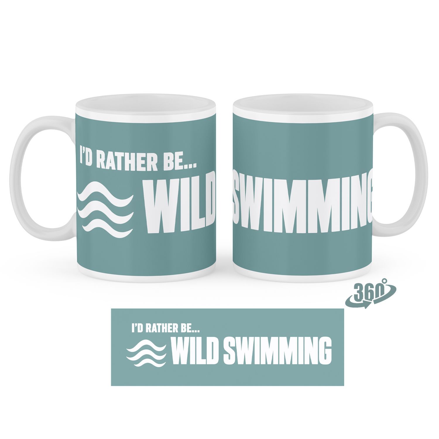 I'D RATHER BE... WILD SWIMMING - 11oz ceramic mug