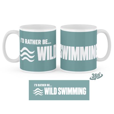 I'D RATHER BE... WILD SWIMMING - Sea Glass 11oz Ceramic Mug I'D RATHER BE... WILD SWIMMING - Sea Glass 11oz Ceramic Mug