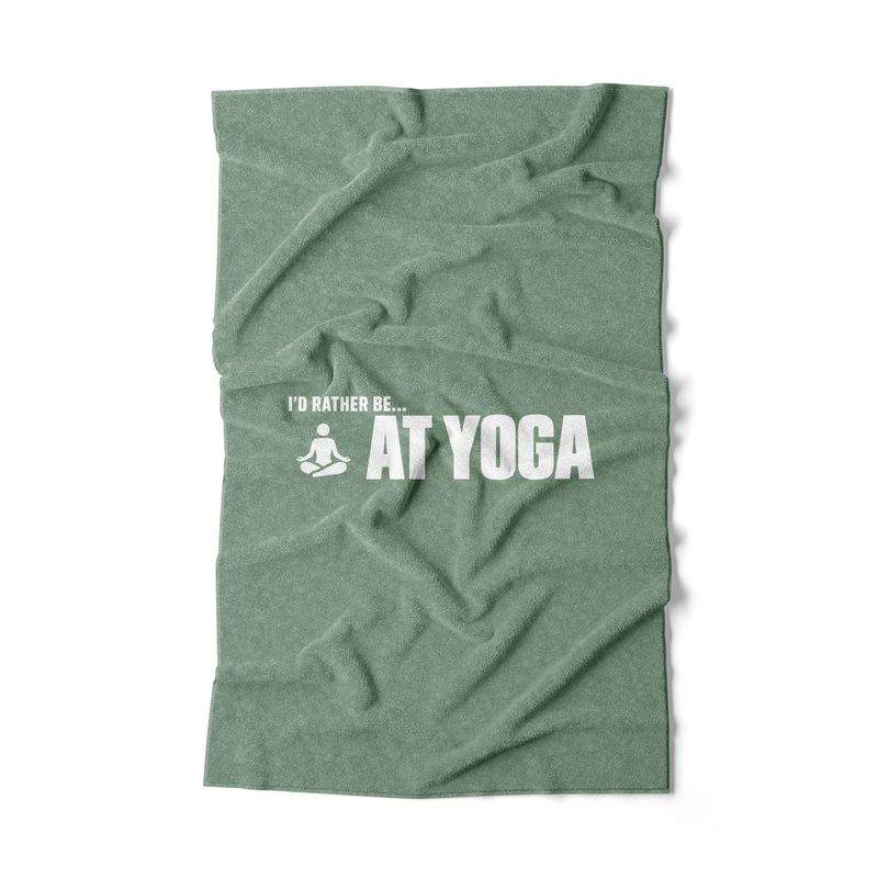 I'D RATHER BE... AT YOGA - Sage Hand Towel I'D RATHER BE... AT YOGA - Sage Hand Towel