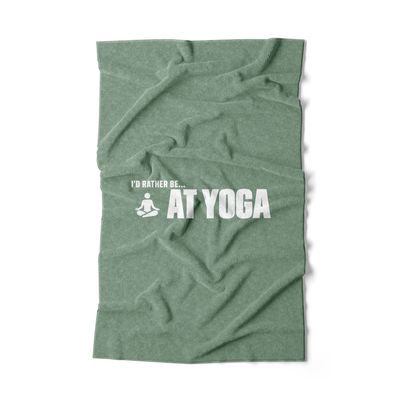 I'D RATHER BE... AT YOGA - Sage Hand Towel I'D RATHER BE... AT YOGA - Sage Hand Towel