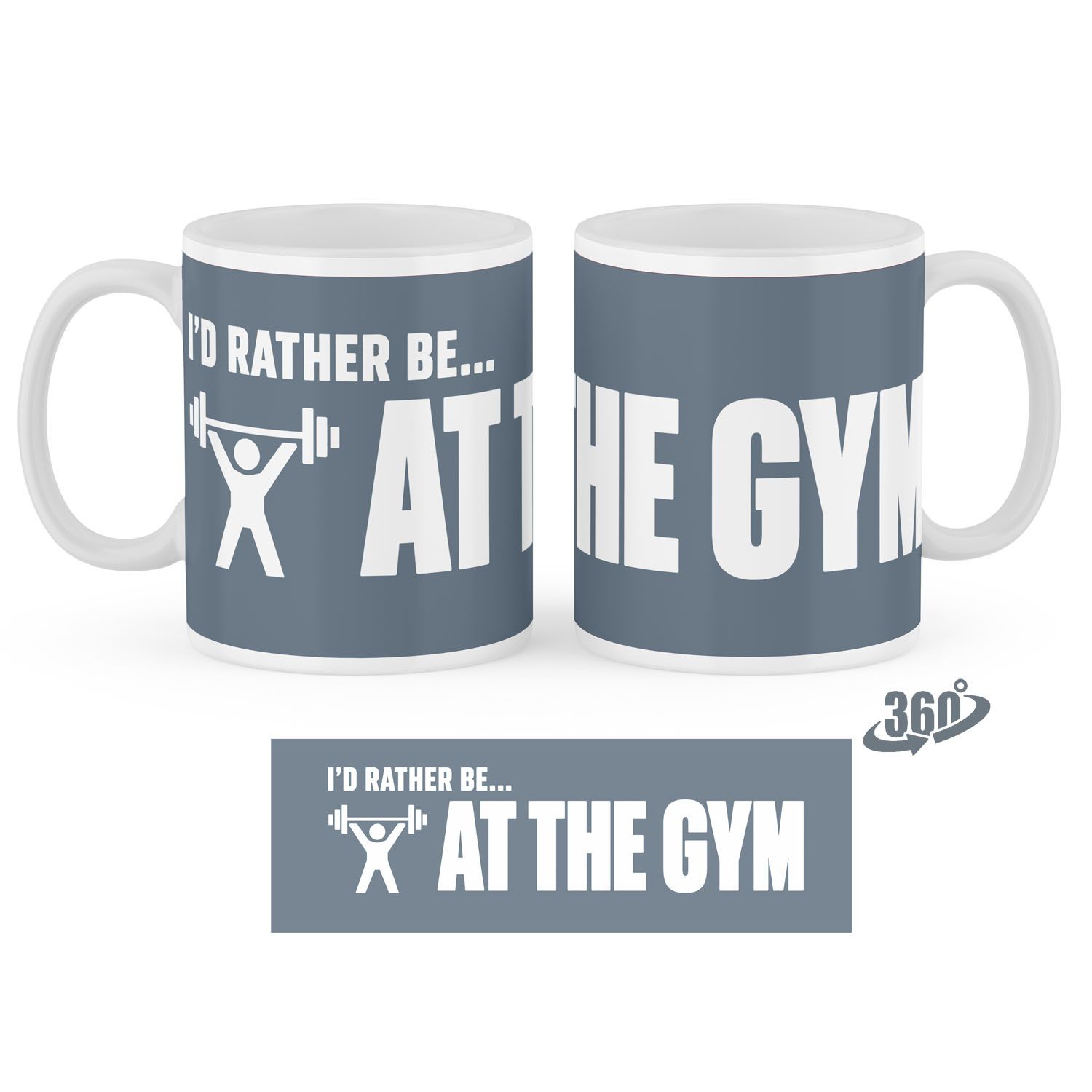 I'D RATHER BE... AT THE GYM - Slate Blue 11oz Ceramic Mug I'D RATHER BE... AT THE GYM - Slate Blue 11oz Ceramic Mug