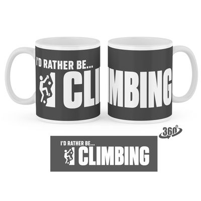 I'D RATHER BE... CLIMBING - Charcoal 11oz Ceramic Mug I'D RATHER BE... CLIMBING - Charcoal 11oz Ceramic Mug