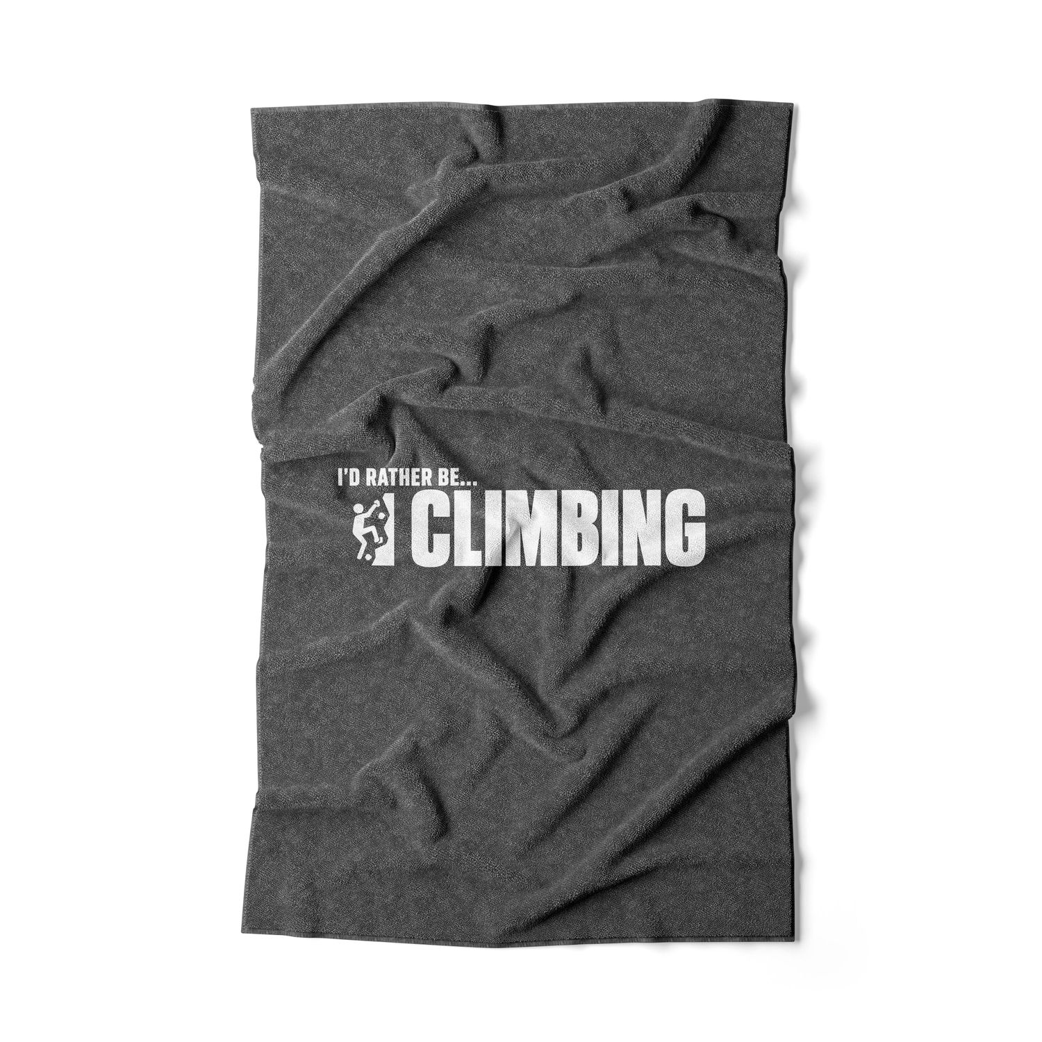 I'D RATHER BE... CLIMBING - Charcoal Hand Towel I'D RATHER BE... CLIMBING - Charcoal Hand Towel