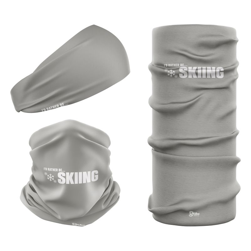 I'D RATHER BE... SKIING - Pebble Grey Headwear I'D RATHER BE... SKIING - Pebble Grey Headwear