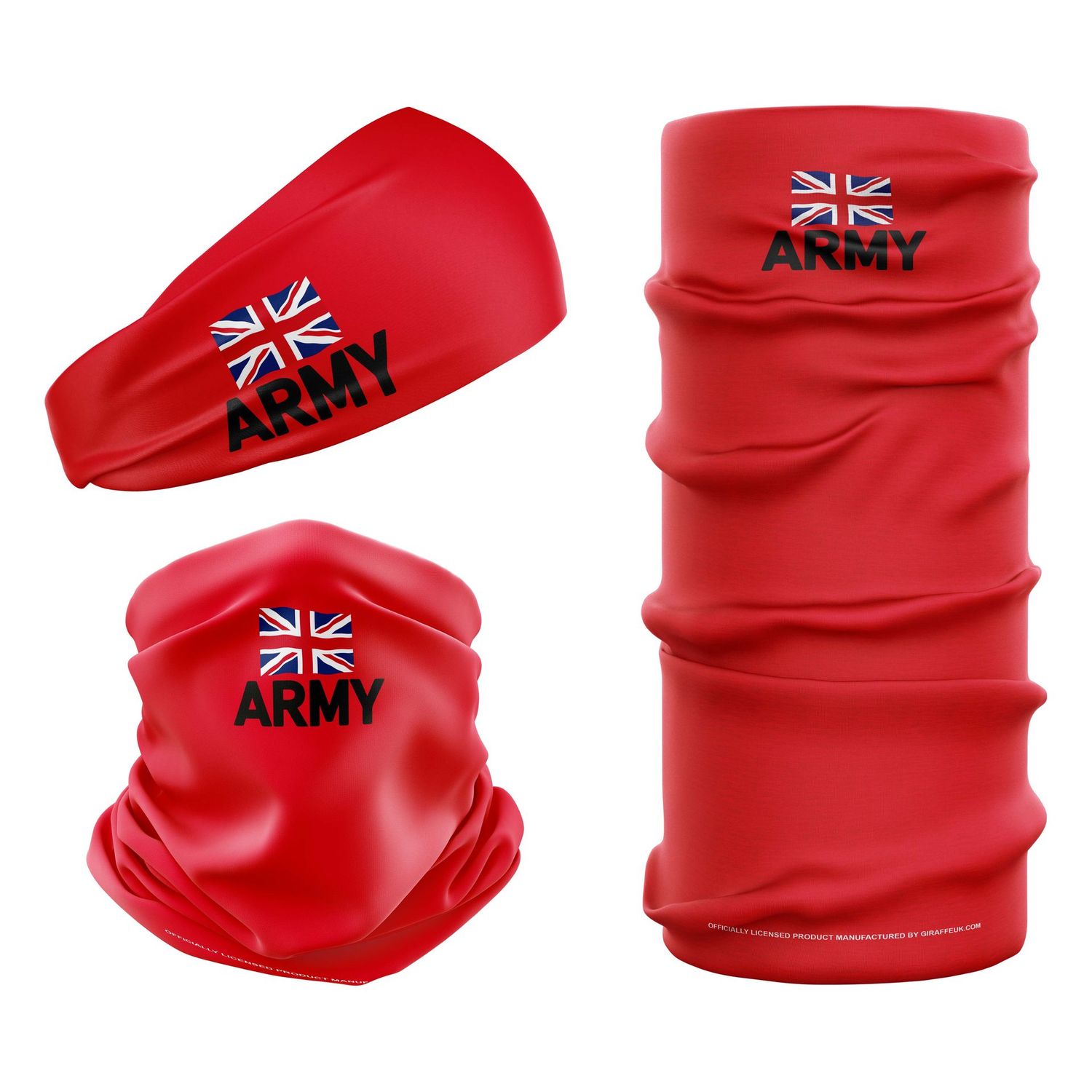 Signature British Army Red Snood headwear Signature British Army Red Snood headwear