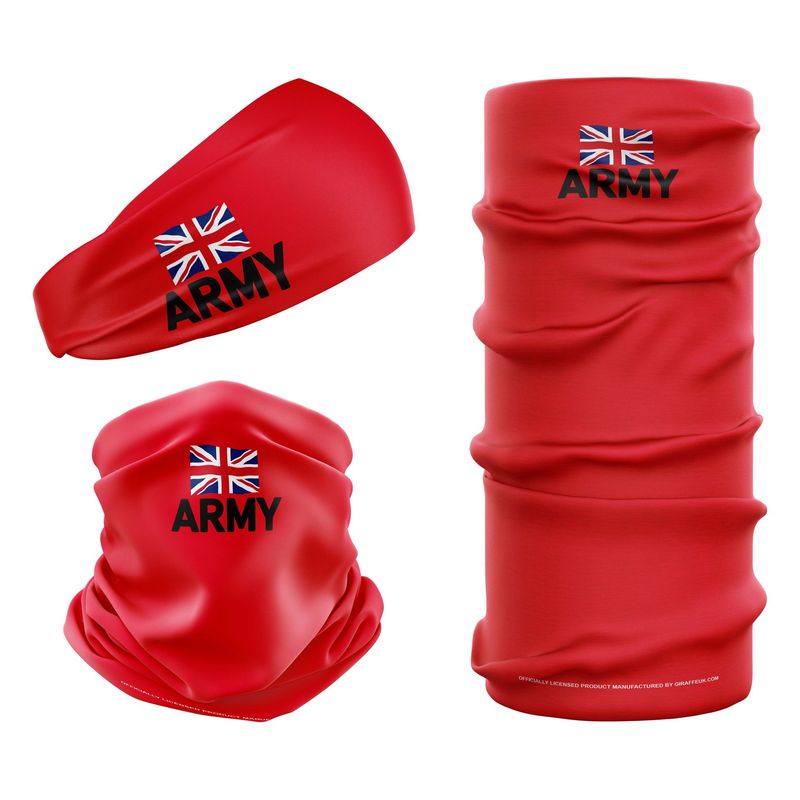 Signature British Army Red Snood headwear Signature British Army Red Snood headwear