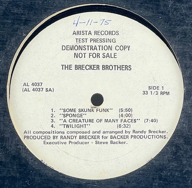The Brecker Brothers ‎– The Brecker Bros. (TEST PRESSING)