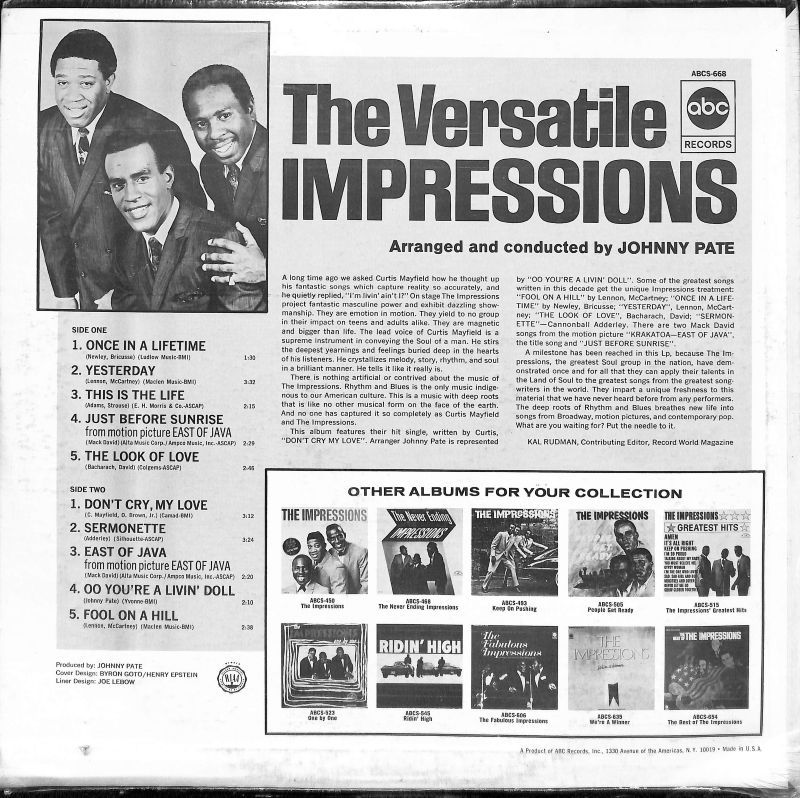 The Impressions – The Versatile Impressions (NEW)