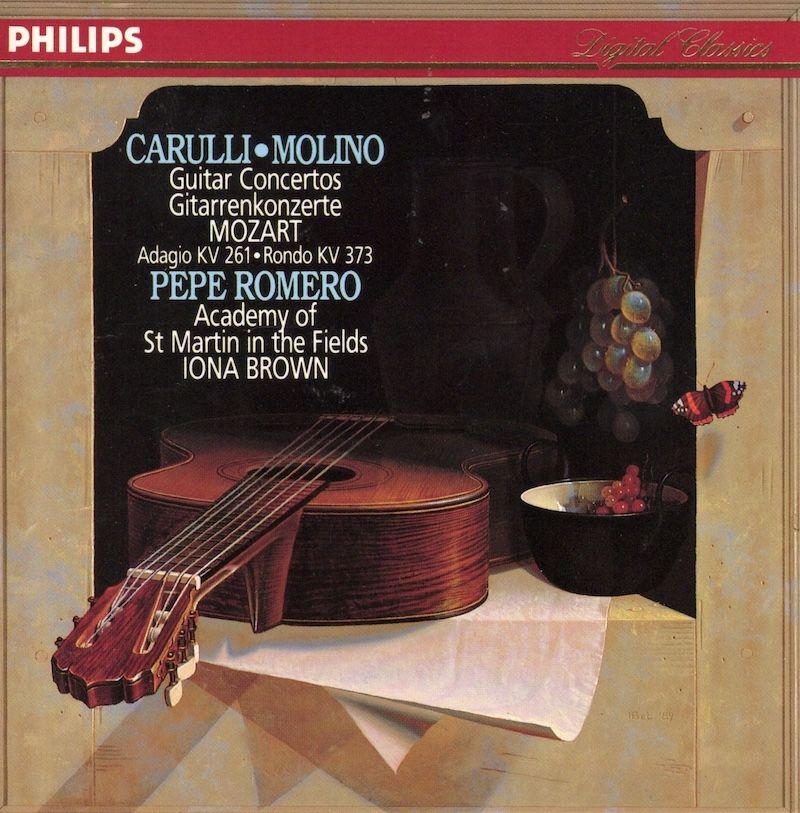 Pepe Romero, The Academy Of St. Martin-in-the-Fields, Iona Brown, Ferdinando Carulli, Francesco Molino – Concertos; Mozart, Adagio Kv 261, Rondo Kv 373