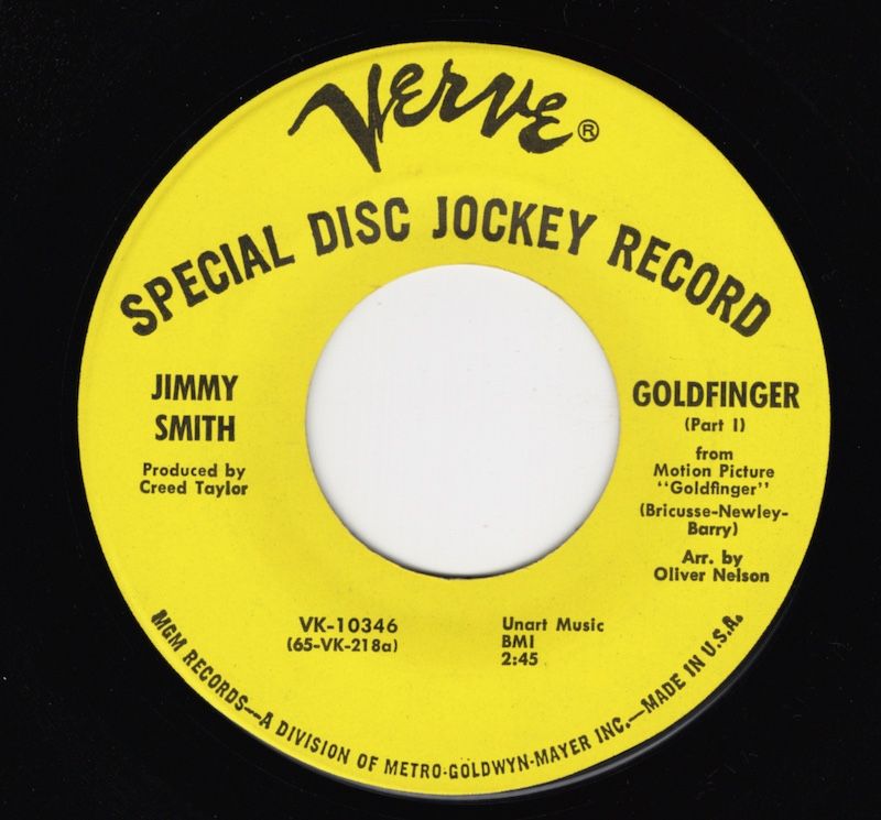Jimmy Smith ‎– Goldfinger (Promo, Special Disc Jockey Record)
