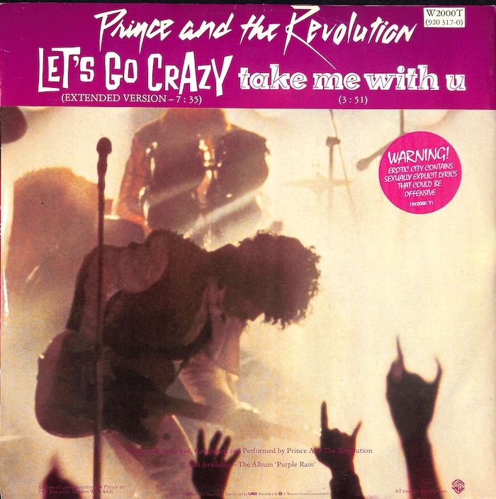Prince And The Revolution ‎– Let&#39;s Go Crazy / Take Me With U (Import: UK)