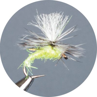 Crown Serie Barbless Dry Fly Klinkhammer Yellow