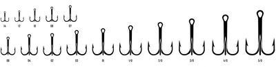 DAIKICHI ANCORETTE TREBLE HOOKS Serie, 49 NI