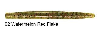 YUM SOFT BAIT Serie, DINGER 5&quot;-12,5cm, Colore: 02 WATERMELON RED FLAKE