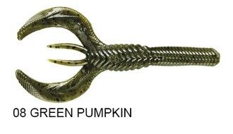 YUM SOFT BAIT Serie, MONEY CRAW, Colore: 08 GREEN PUMPKIN