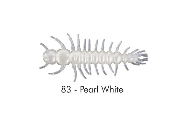 YUM SOFT BAIT Serie, HELLGRAMMITE 3&quot;, Colore: 83 PEARL WHITE