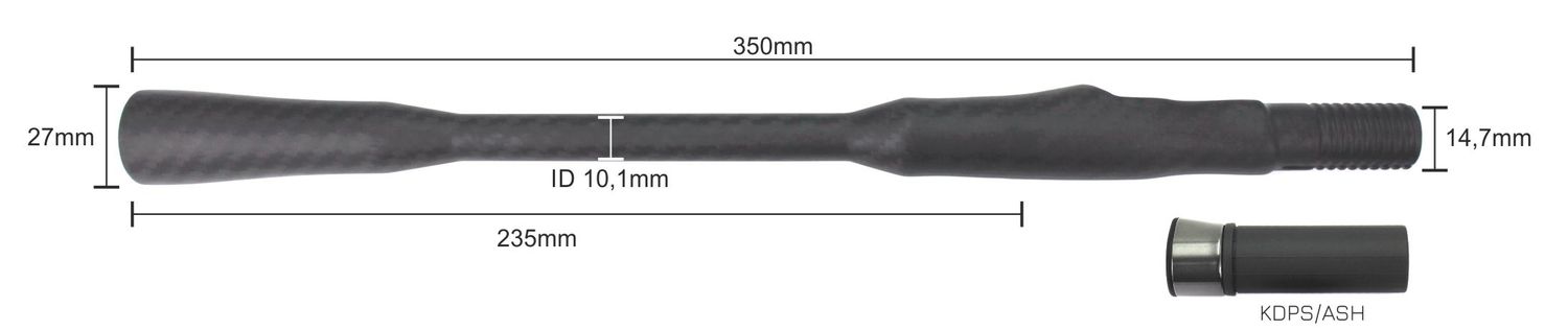 Manici in Carbonio Serie MONOCOCQUE CARBON HANDLE, Size: Spinning