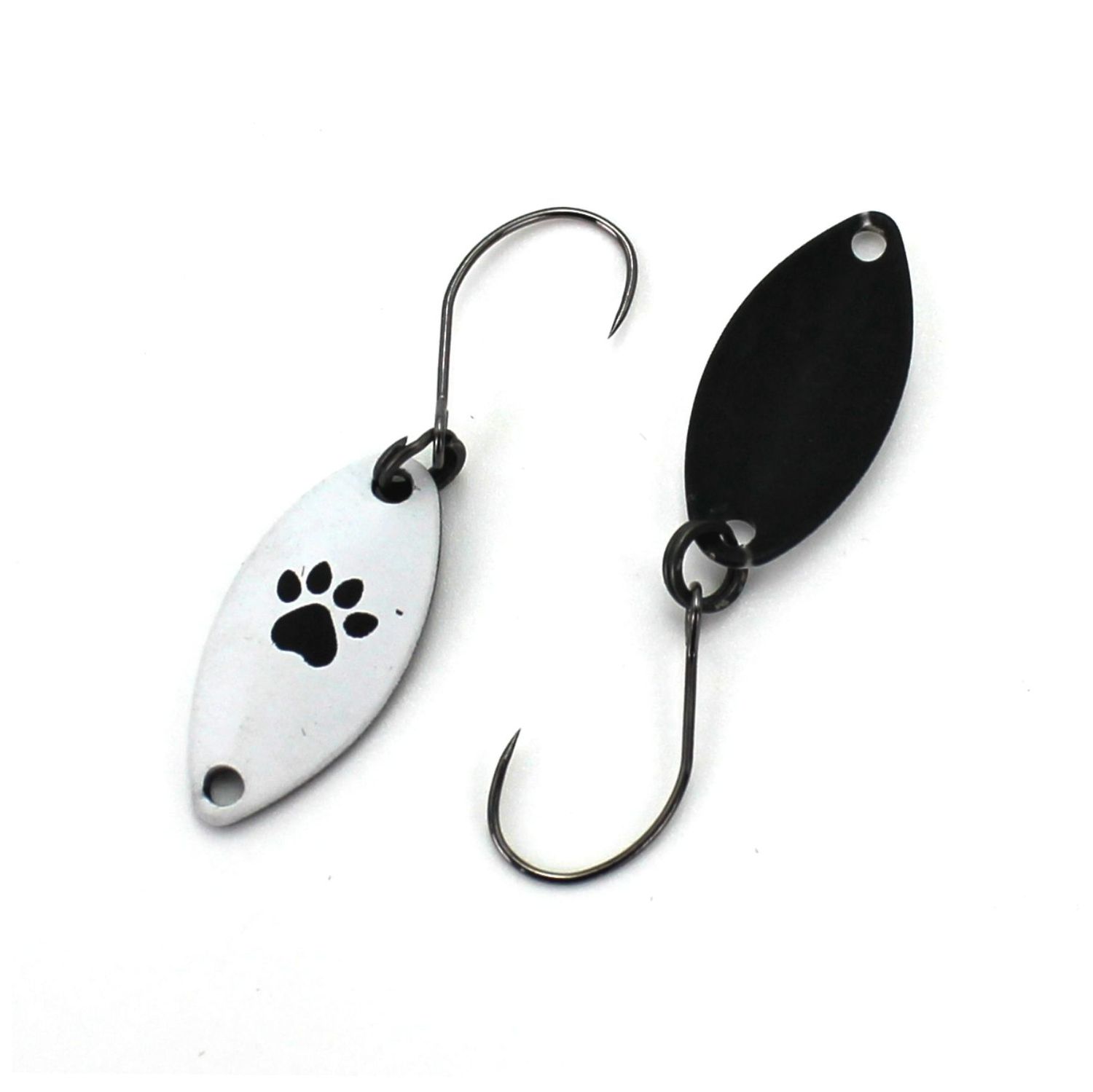 Micro Spoon Serie KIBA By FABIO ZENI, White/Black: Bianco-Nero, Size: 0,9gr