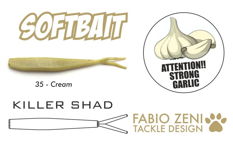 SOFTBAIT Serie, KILLER SHAD Garlic 2,36"By FABIO ZENI