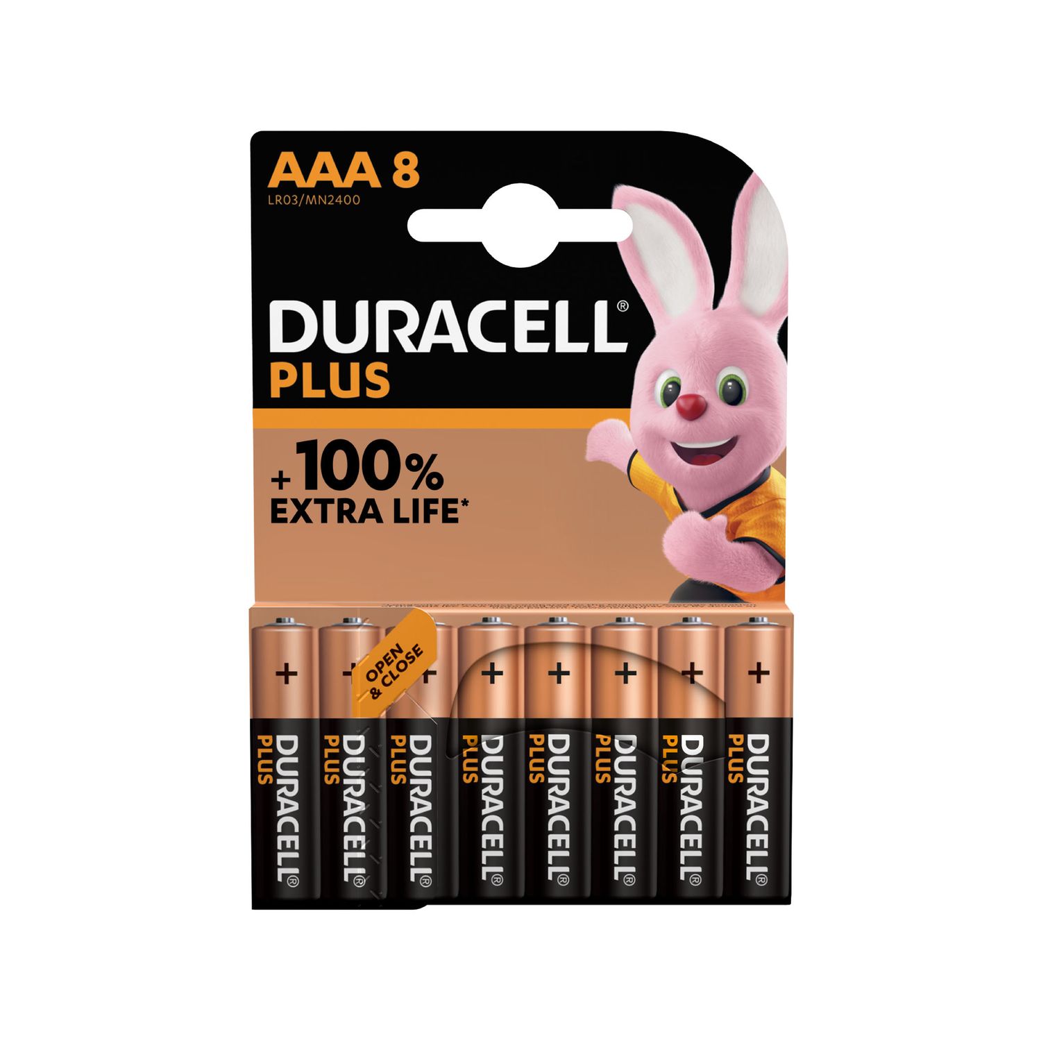 Duracell Plus AAA Batteries - 8 Pack