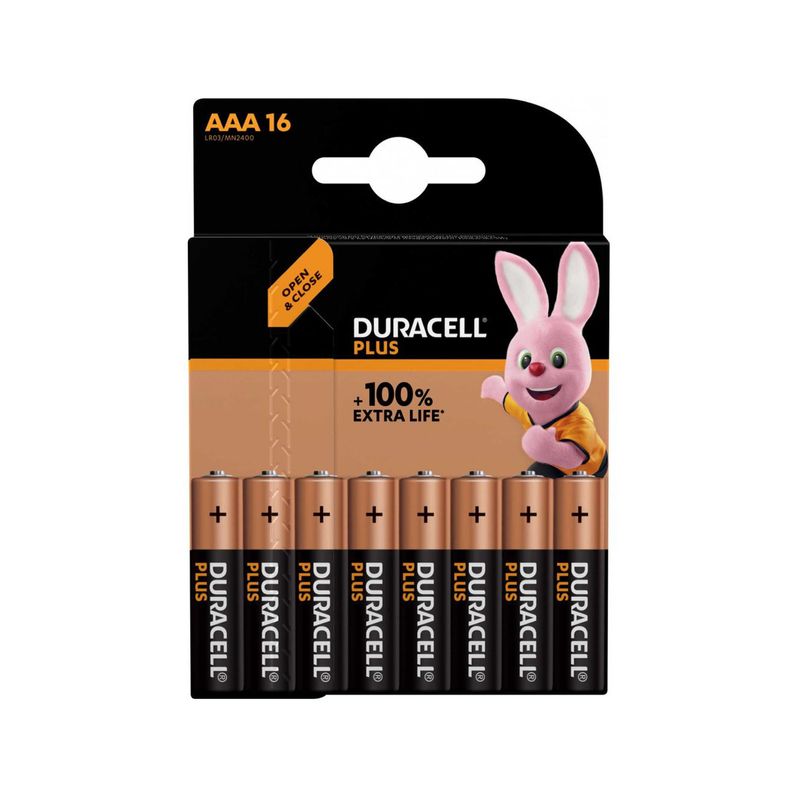 Duracell Plus AAA Batteries - 16 Pack