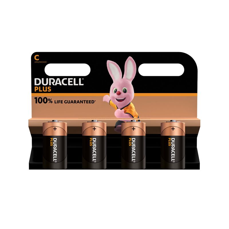 Duracell Plus C Batteries - 4 Pack