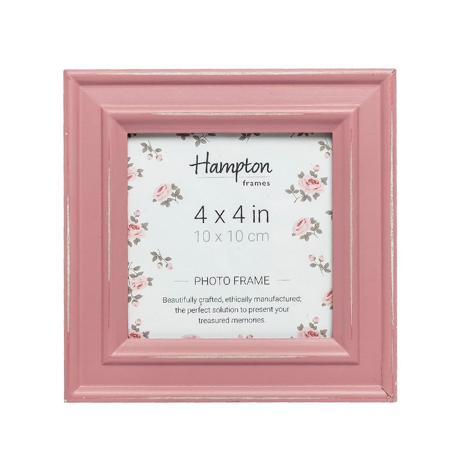 Pink Paloma Distressed Frame (4x4)