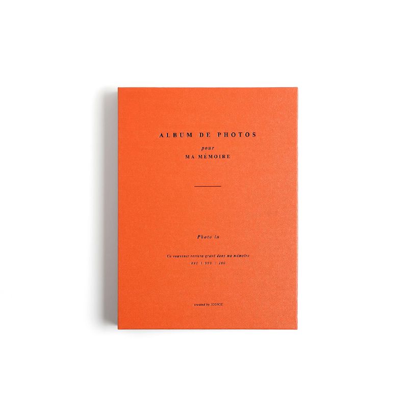 Retro Orange Iconic Photo Album (4x6)