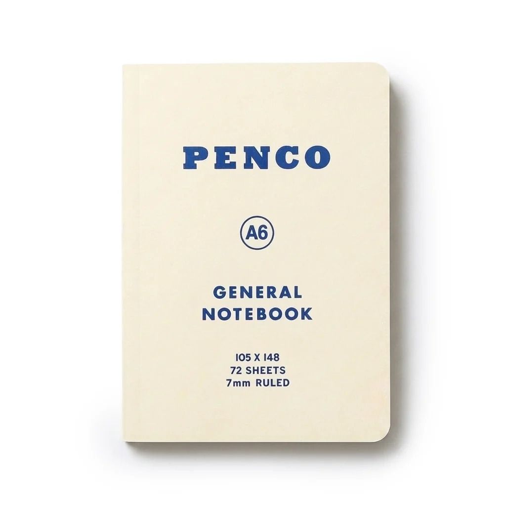 Penco Soft PP Notebook - White - A6 - Ruled
